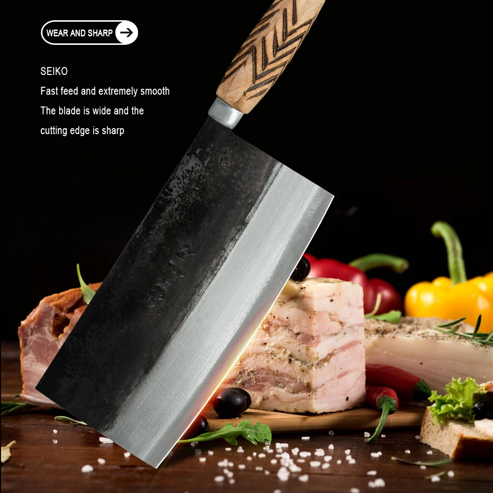 Кухонный нож из нержавеющей стали 8 дюймов кованый Прочный инструмент для