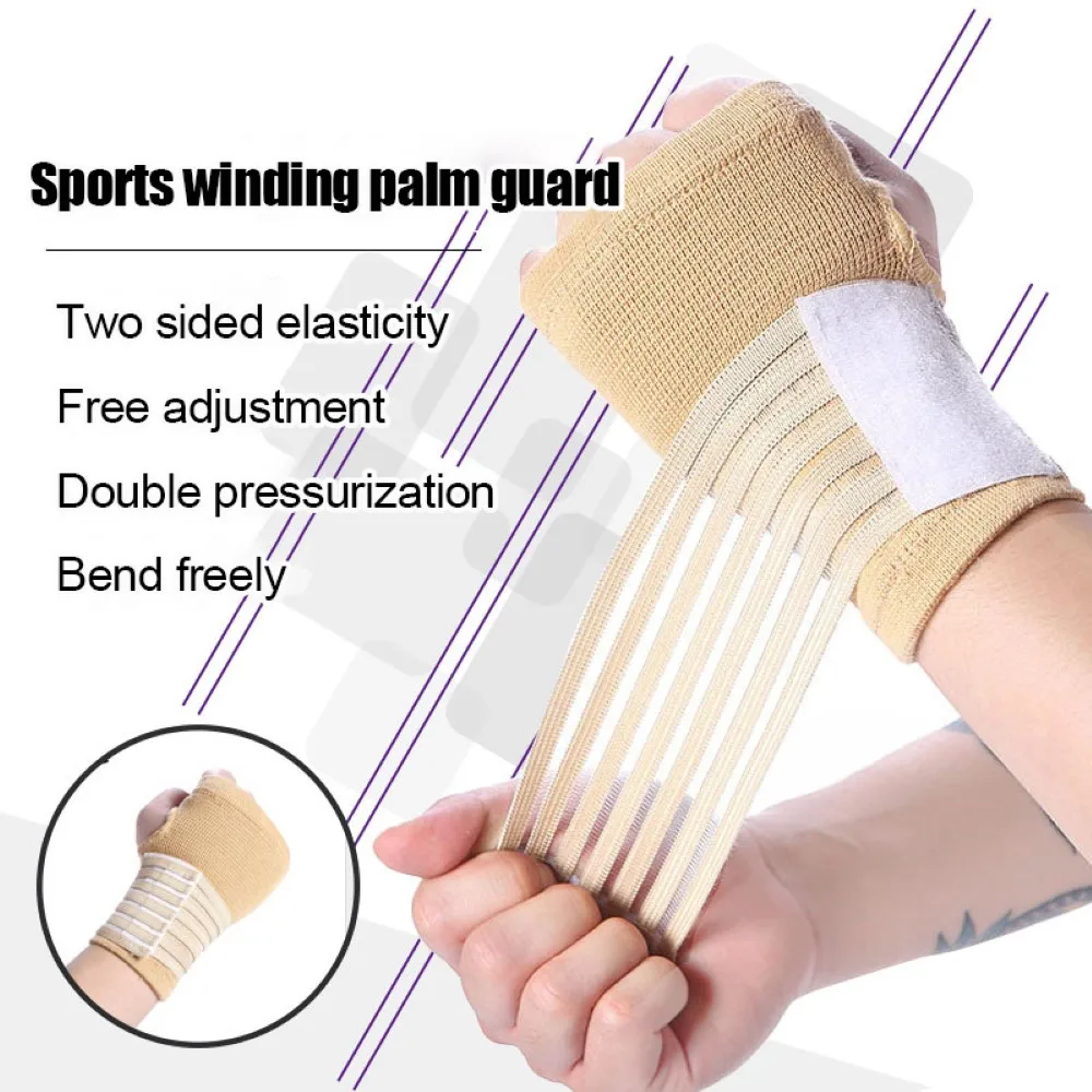 

2pcs Wrist Brace Black Upport Brace Polyester Arthritis Band Belt Safety Wristband For Outdoor Sports Beige