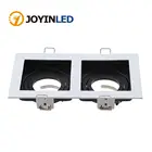 Коммерческий цинковый сплав, квадратная, белая, черная, Регулируемая Стандартная Рамка для светильника, светодиодная лампа GU10 MR16, фитинги для ламп