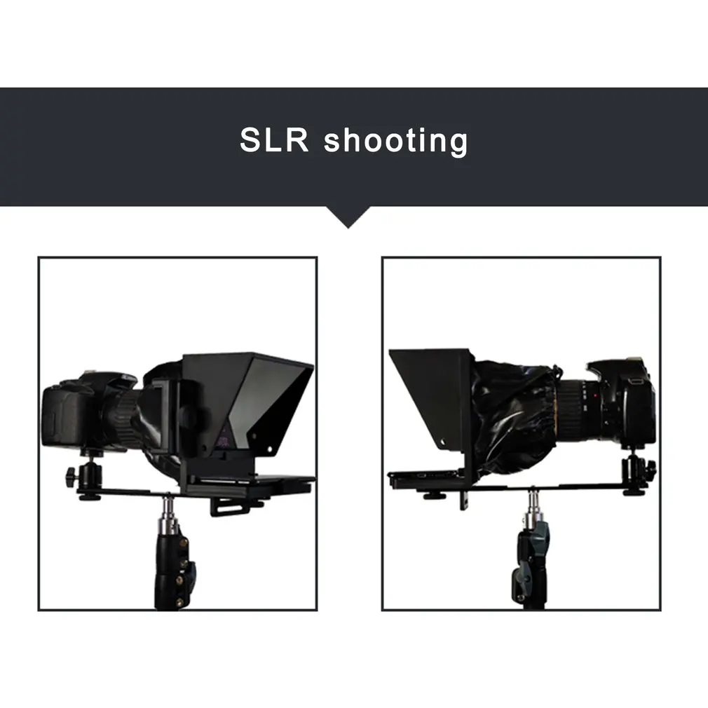 

Phone and DSLR Recording Mini Teleprompter Portable Inscriber Mobile Teleprompter Artifact Video With Remote Control
