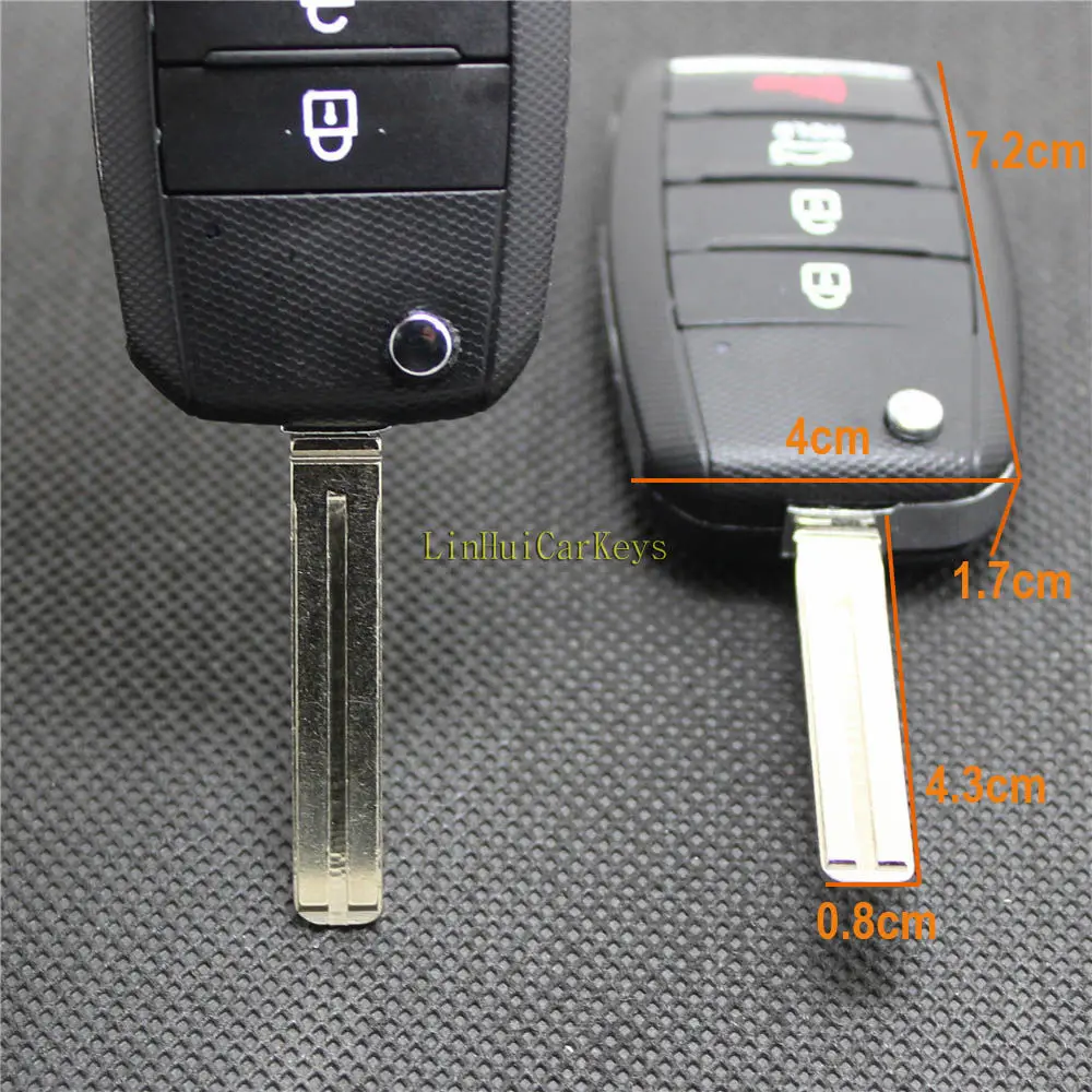 Blade 1 PINECONE для KIA OPTIMA SORENTO SOUL CARENS SPORTAGE чехол для ключа автомобиля 4 кнопки без резьбы Латунное лезвие Замена дистанционного ключа ABS корпус 1 шт - Количество кнопок: Blade 1