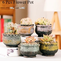 5 pcs flower pot succulent cactus pot plant garden ceramic planter mini pots outdoor garden home decoration windowsill