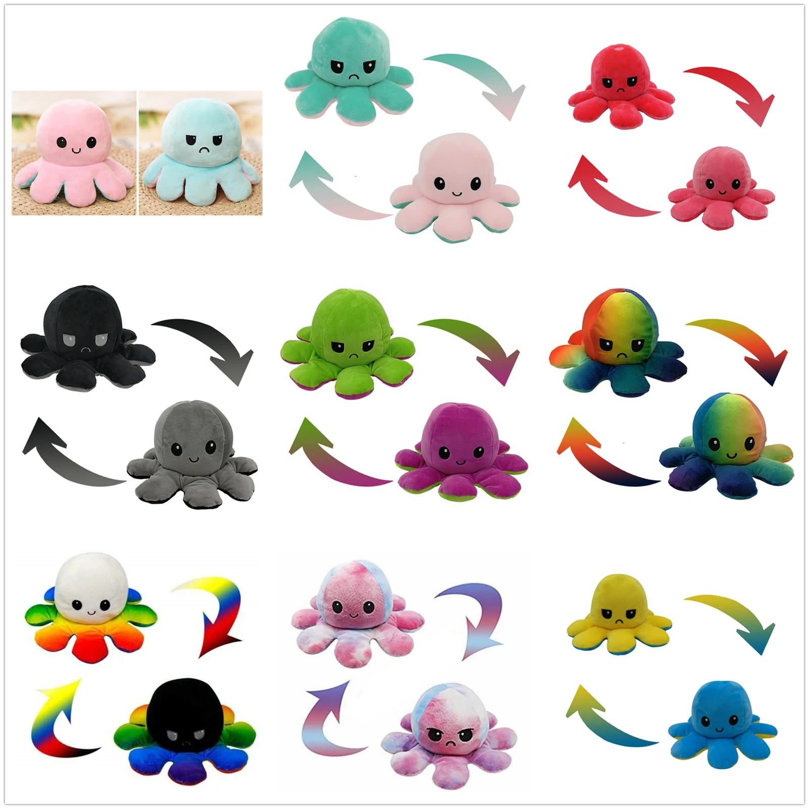 

Doll Stuffed Emotional New Flip Funny Toy Stuffed Toy Funny Present Plush Doll Fitget Toys Decoration Artwork For Home Stuffed