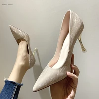 spring and autumn womens shoes tide shoes 21 new high heeled single shoes pointed toe stiletto wedding shoes ladies sex appeal