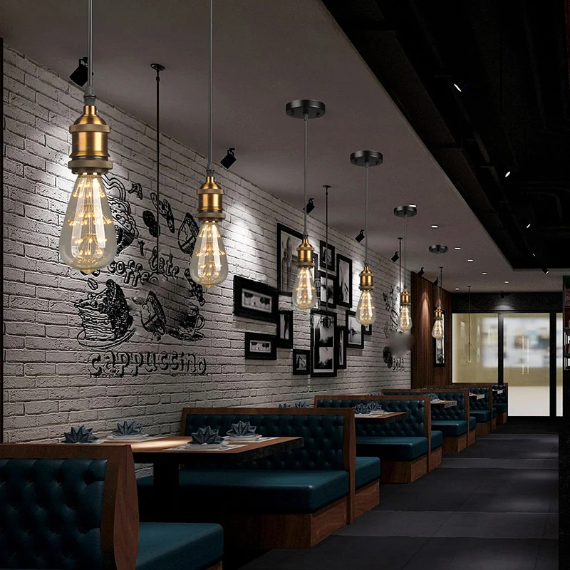 Винтажный промышленный подвесной светильник в скандинавском стиле с пауком E27