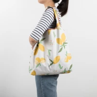 folding shopping bag eco friendly ladies gift foldable reusable tote bag portable travel shoulder bag small size