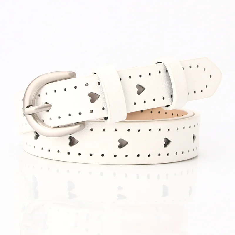 

Women Leather Belts Heart Pin Buckle Fashion High Quality Belts for Lady Best Matching Designer for jeans Strap AL015