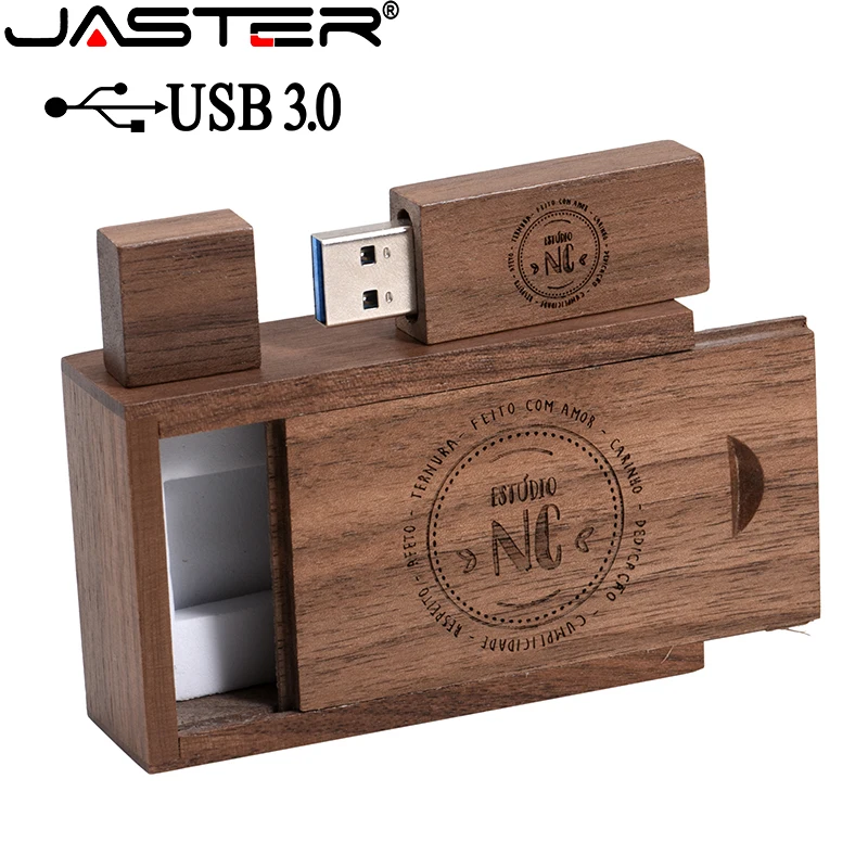 JASTER USB 3 0 деревянная коробка usb флэш-накопитель карта памяти Флешка 16 ГБ 32 64 Гб U