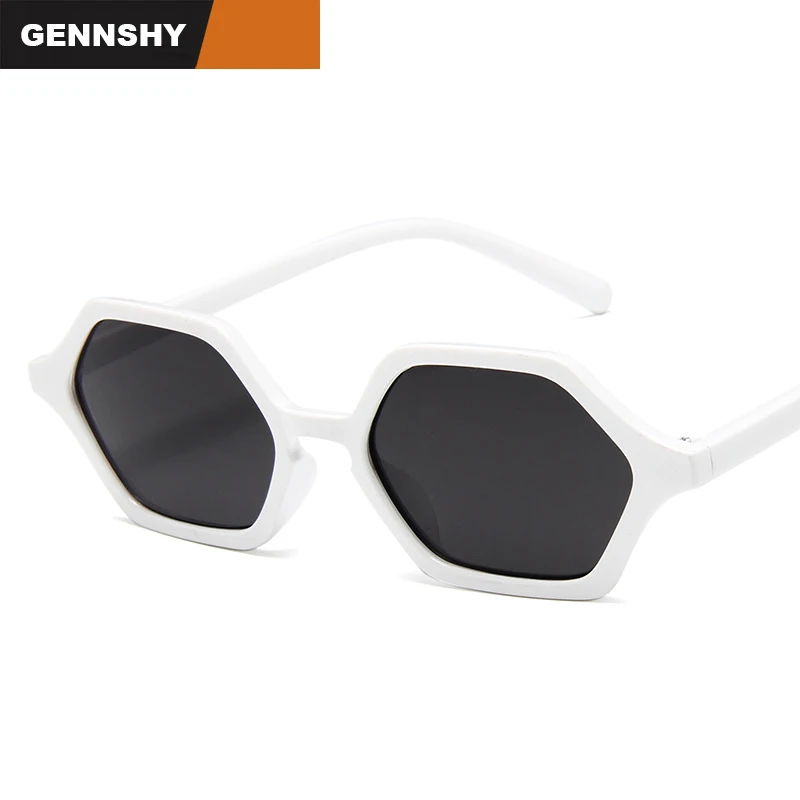 Новинка 2019 многоугольные солнцезащитные очки женские маленькие шестиугольные с