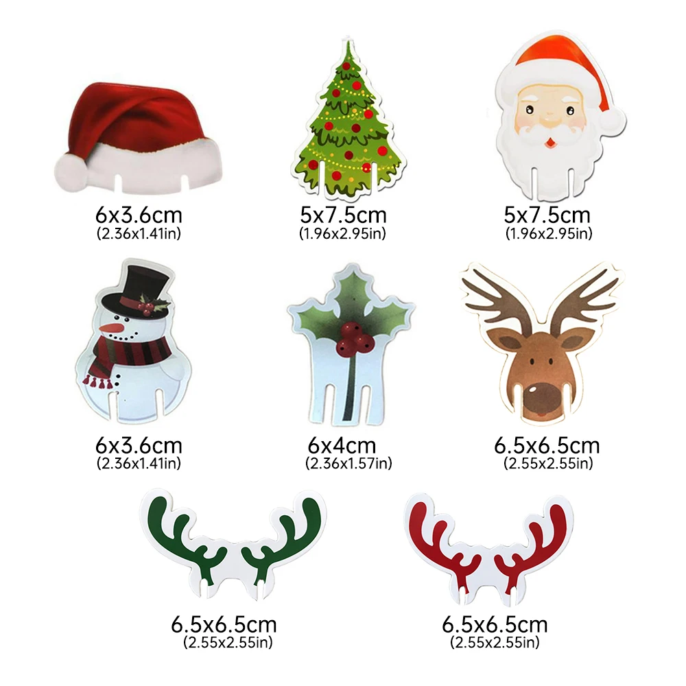 

10pcs/lot 2021 Christmas Decorations for Home Hats Champagne Glass Decor Party Ornament Happy New Year Gift WineGlass Decoration