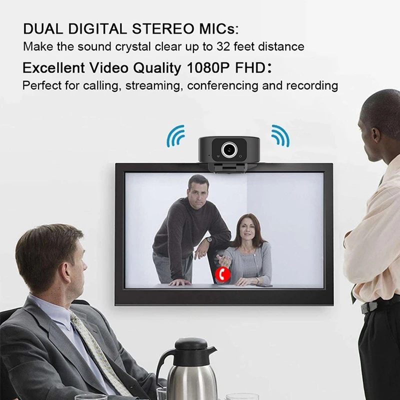 COFORCARE USB веб камера HD 1080P PC двойной микрофон Автофокус для Skype Android TV камера|Камеры