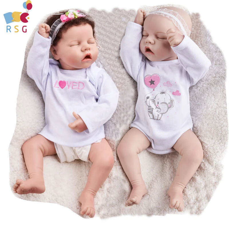 

Кукла Reborn Реалистичная, силиконовая, с закрытым глазом, 17 дюймов, 43 см