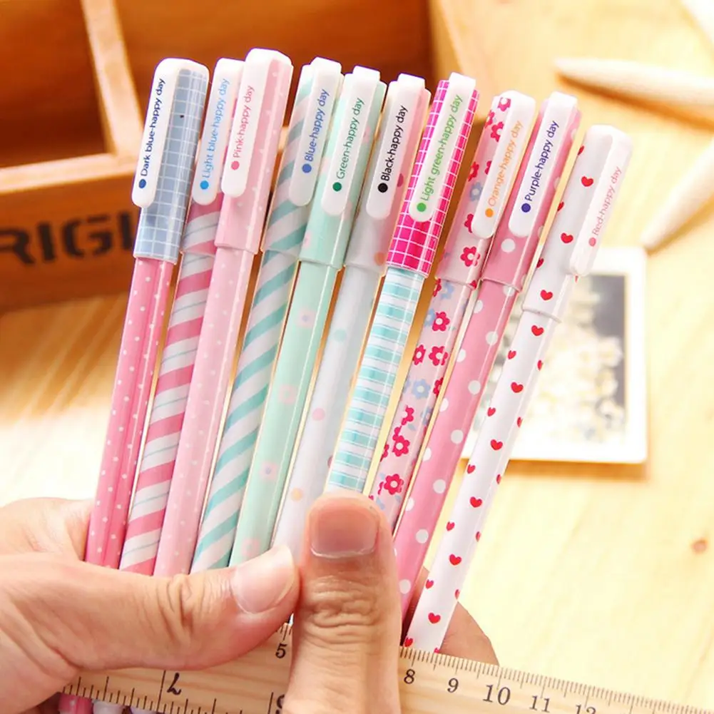 

Creative 10 Color Gel Pens 0.38mm Writing School Student Fashion Style Drawing Pens Office Accessories Stationery Supplies 10Pcs