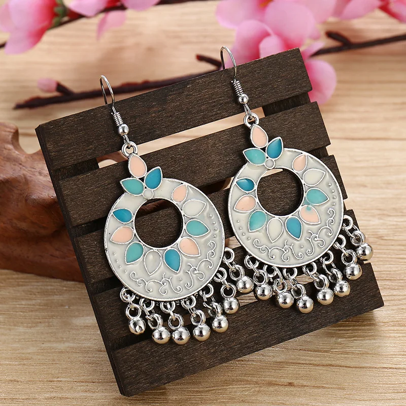 Винтажные висячие серьги из сплава в стиле ретро Женские Висячие с маленькими