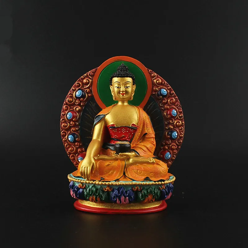 

Статуэтка Будды Sakyamuni из смолы, Бодхисаттва, изящная ручная работа, буддийская Традиционная тибетская Статуэтка сокровищ, статуэтка Будды, ...