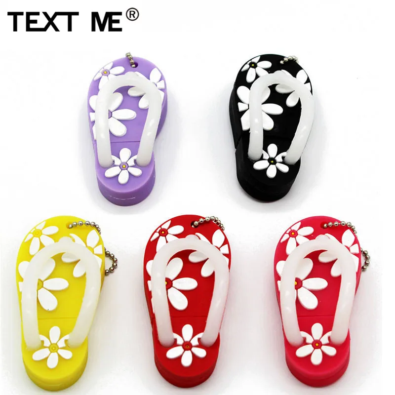 TEXT ME 64GB ummer классные шлепанцы usb флеш накопитель 2 0 4GB 8GB 16GB 32GB Флешка U диск|USB