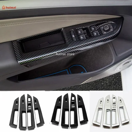 

LHD! Для Volkswagen VW Golf 8 MK8 2020 2021 аксессуары для стайлинга автомобиля 4 шт. интерьера окна подлокотника переключателя крышки отделки