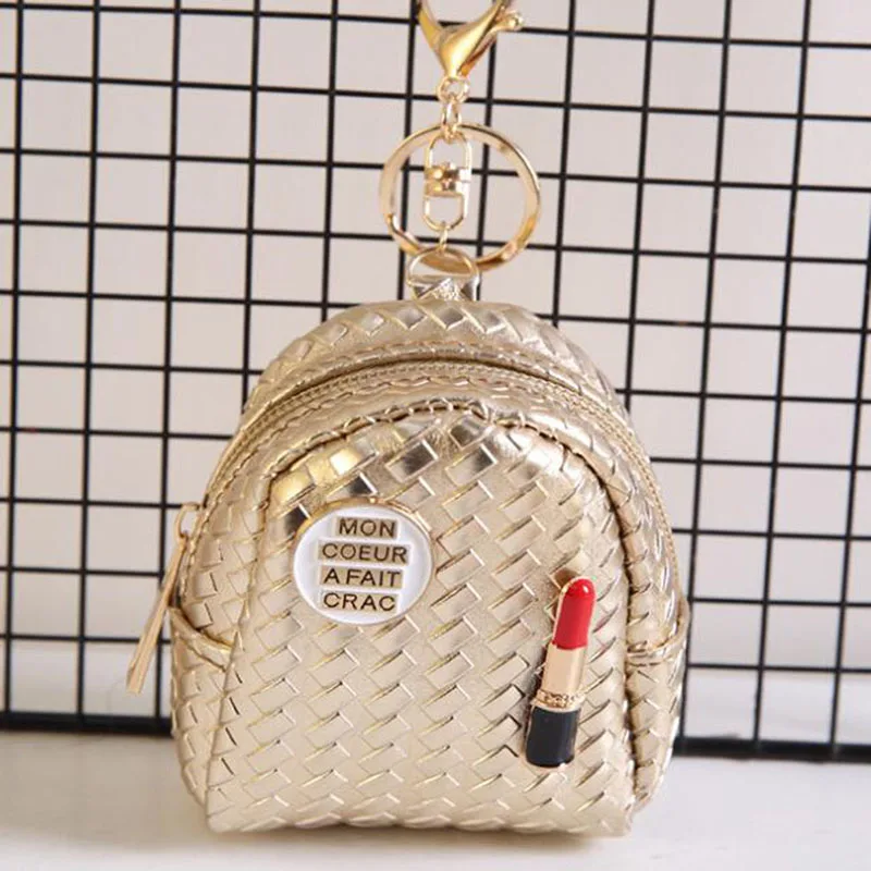 

Cute Bag Shaped Keychain Coin Purse Women Girls Mini Backpack Keys Card Keychain Handbag Purse Pendant Key Ring Jewelry