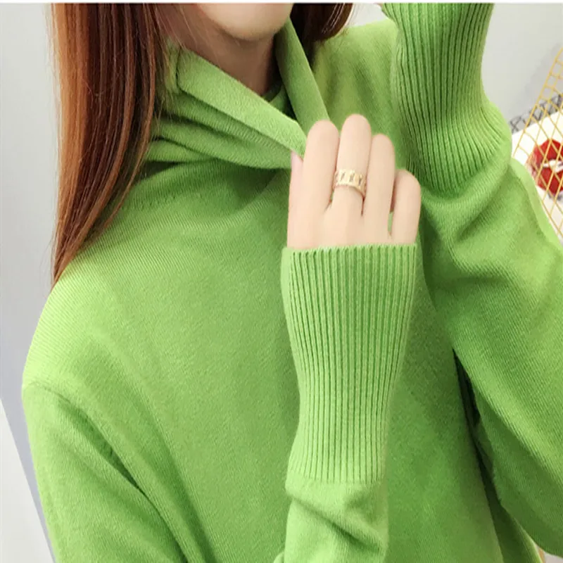 Turtleneck Women Sweater Winter Warm Female Jumper Thick Christmas Sweaters Ribbed Knitted Pullover Top Pull Hiver Femme | Женская