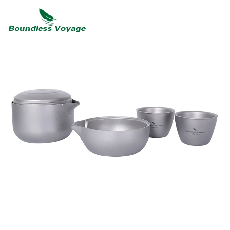 Безграничная Вояж Титан Чай двойной Слои горшок с 2 чашки фильтр Крытый походный