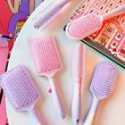 Симпатичная Массажная расческа подушка безопасности розовая пластиковая ручка Расческа с воздушной подушкой антистатические гребни для волос аксессуары для волос