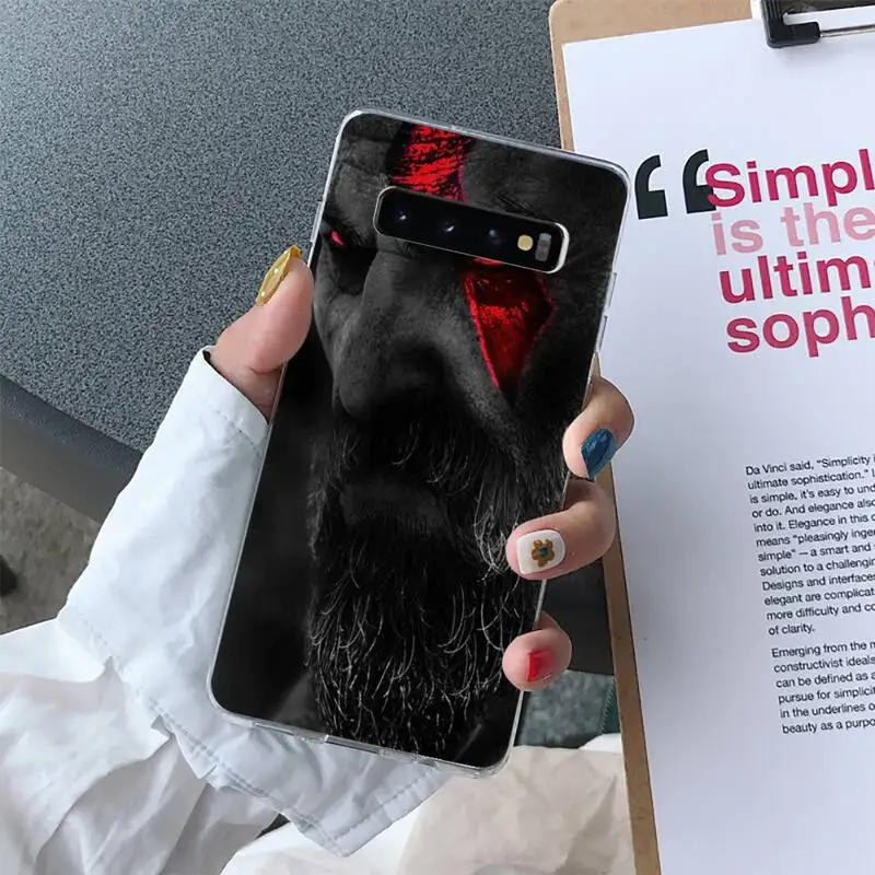

Spartan God Of War Phone Case For Samsung S10 S10e S8 S9 Plus S7 Edge Note10 9 8 Soft Transparent TPU Cove
