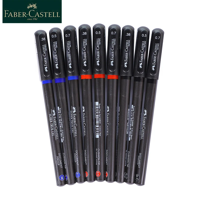 Faber Castell супер TRUE гелевая ручка черный/красный/синий 0 38/0 5/0 7 мм гелевыми чернилами