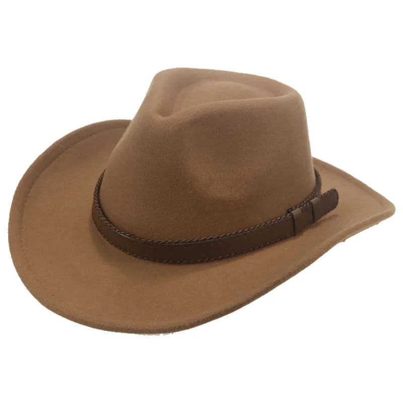 

fedora hats men women panama solid big brim western cowboy jazz cap felted ribbon band coffee khaki camel outdoor casual men hat