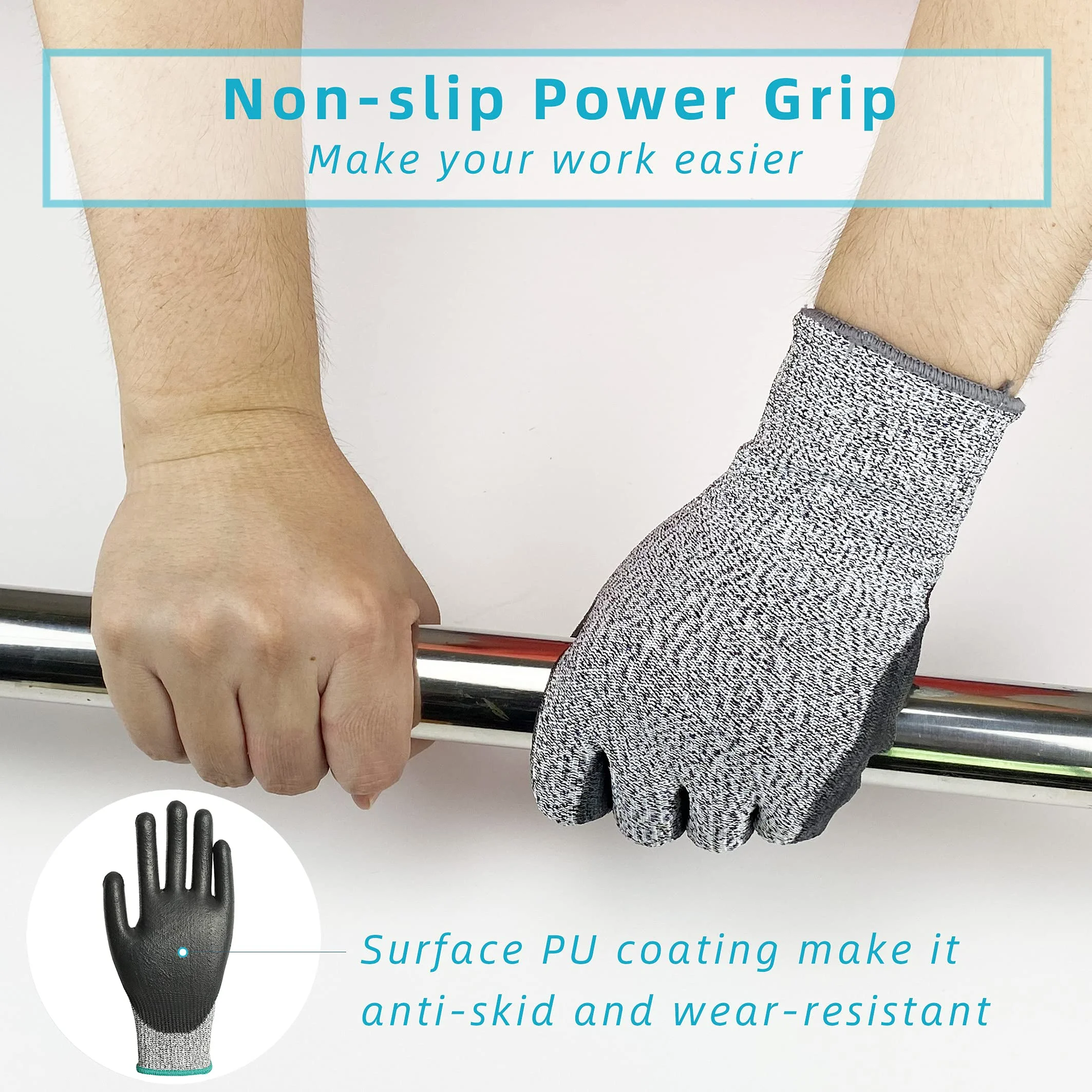 Перчатки для работы с защитой от порезов Нескользящие рабочие перчатки