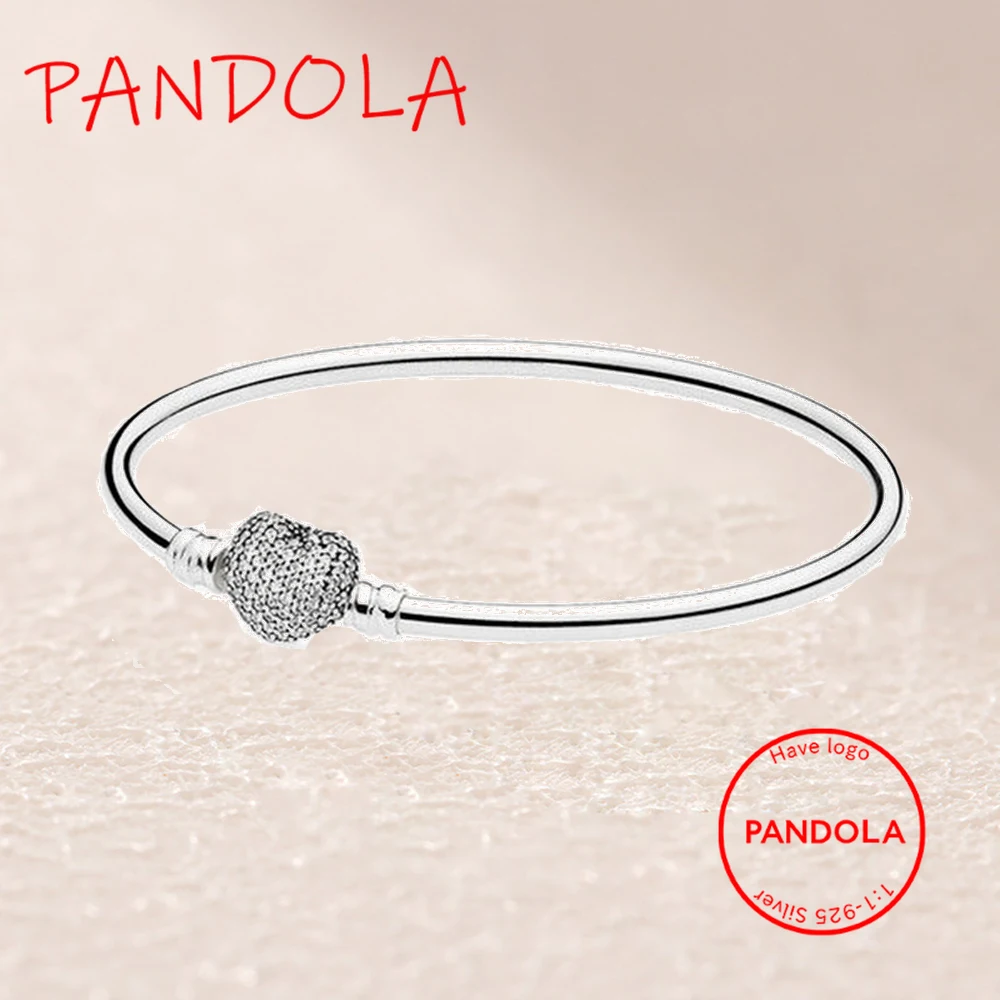 

590722CZ Pave heart bracelet