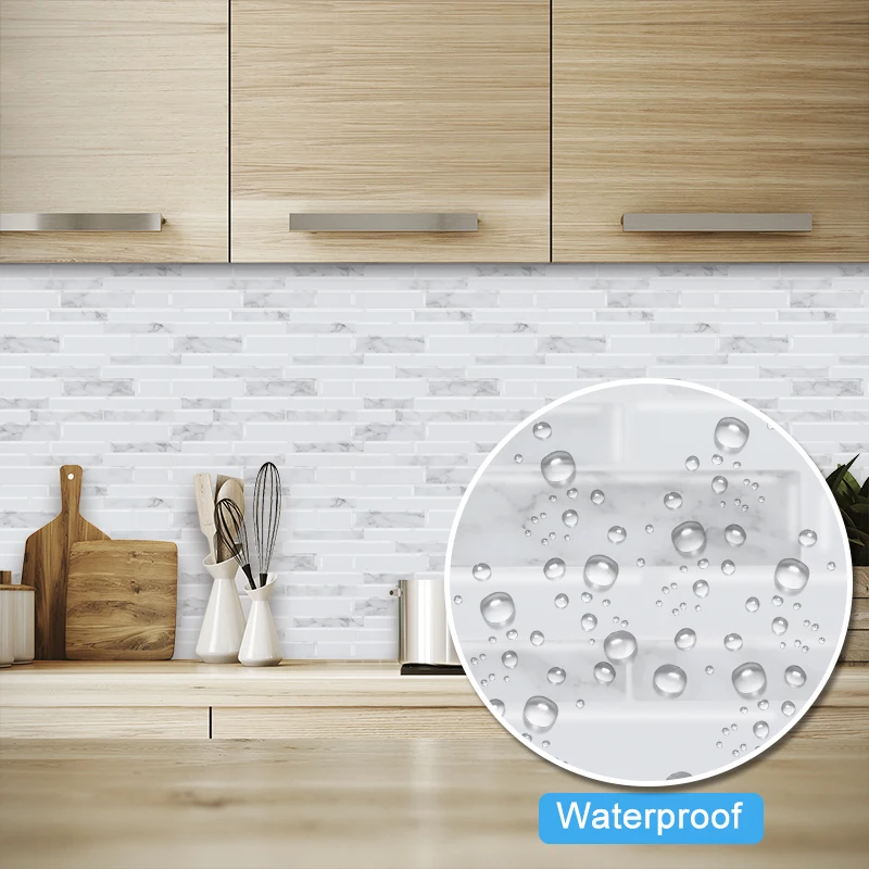 Самоклеящиеся настенные бумажные плитки для ванной виниловые наклейки 3D