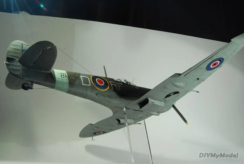 DIYMyMode1:33 escala WW2 brit&aacute;nico supermarino Spitfire MK. Vb-Kit de modelos de papel para manualidades, rompecabezas, hecho a mano juguete, bricolaje-1