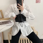 Дворцовый корсет для коррекции фигуры, широкий пояс из искусственной кожи, утягивающий женский эластичный пояс