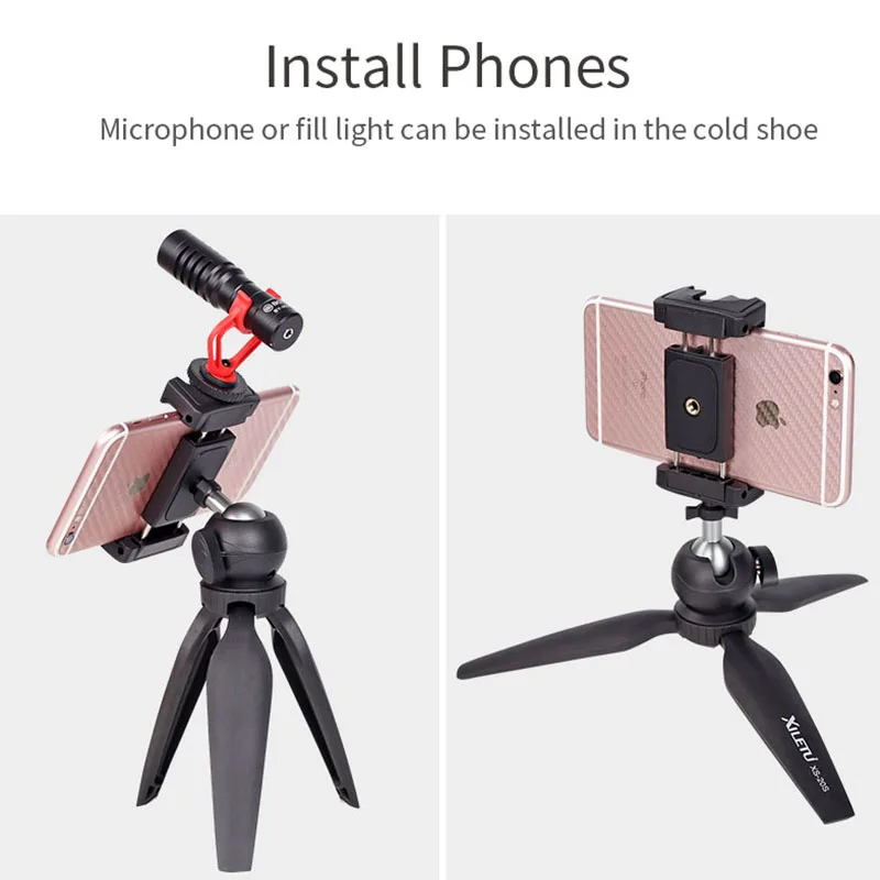 Мини штатив Настольный Штатив для телефона компактный дорожный камеры iphone 5 6 7 8