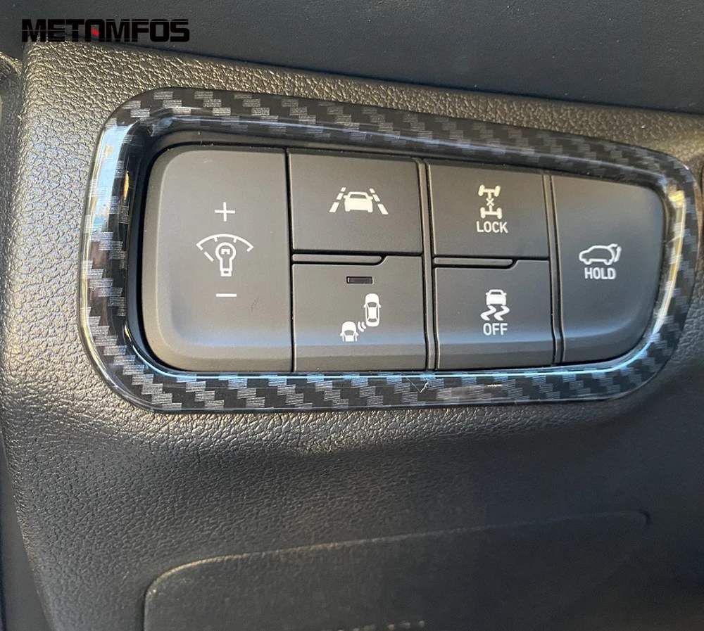 Для Hyundai Santa Fe 2019 2020 2021 углеродного волокна головной светильник фонаря ламповый