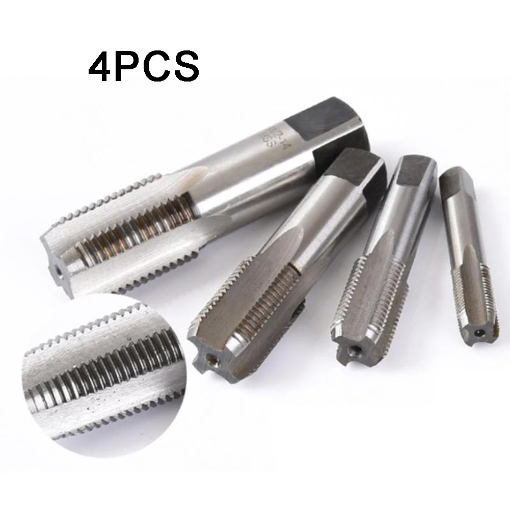 4pcs 1/8 1/4 3/8 1/2 Inch Hex Shank HSS Taper Pipe Tap Metal Screw Spiral Point Thread Metric Plug Drill Bits Cutting Tools | Инструменты