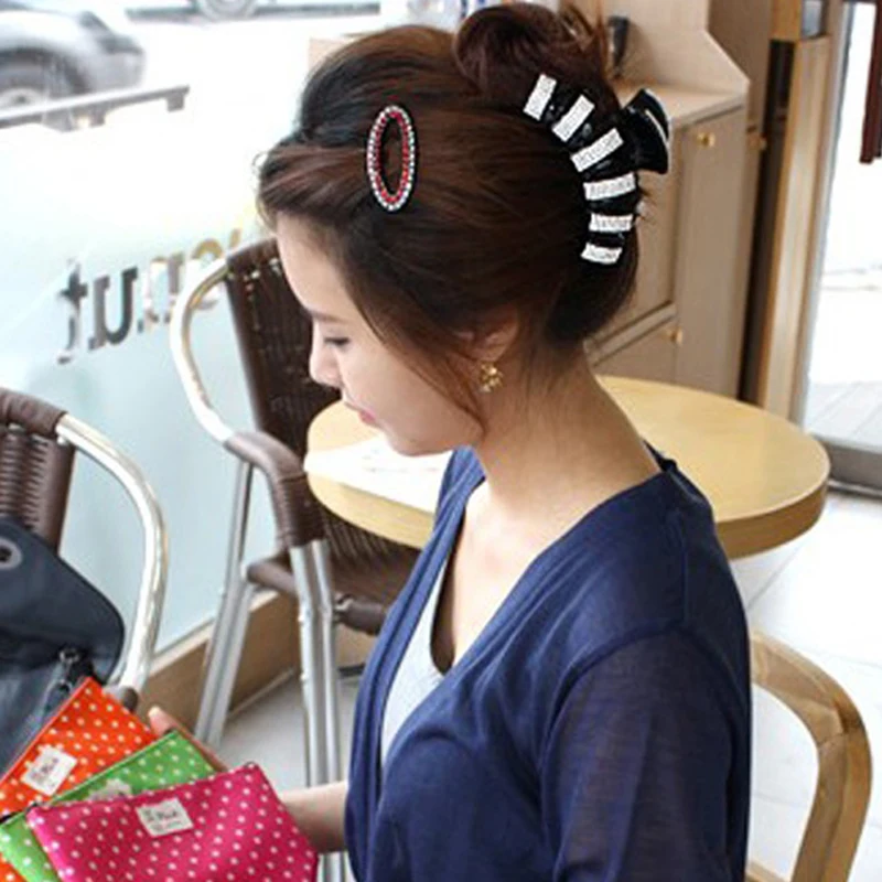 Заколка краб женская очень большого размера элегантная заколка для волос с