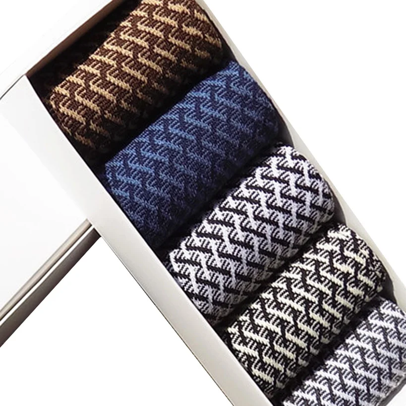 

10Pcs=5 Pairs High Quality Bamboo Fiber Socks Men's Elite Casual Business Socks Wear Not Smelly Natural Antibacterial Mo Boxed