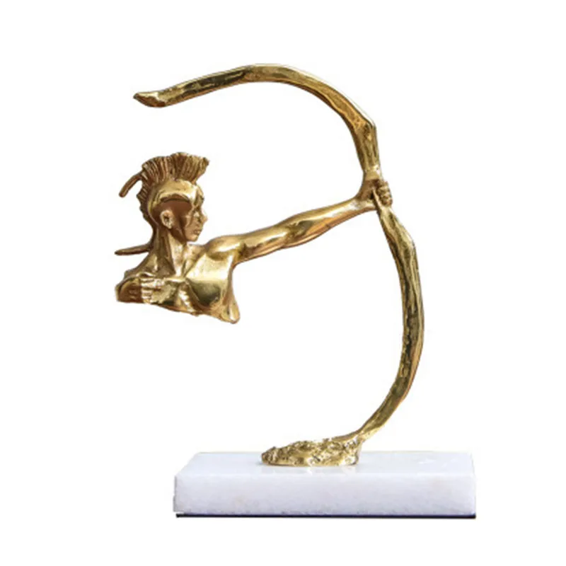 

Скандинавская скульптура золотого луча, современная статуя персонажа, креативное украшение, ретро фигурка, аксессуары для украшения дома