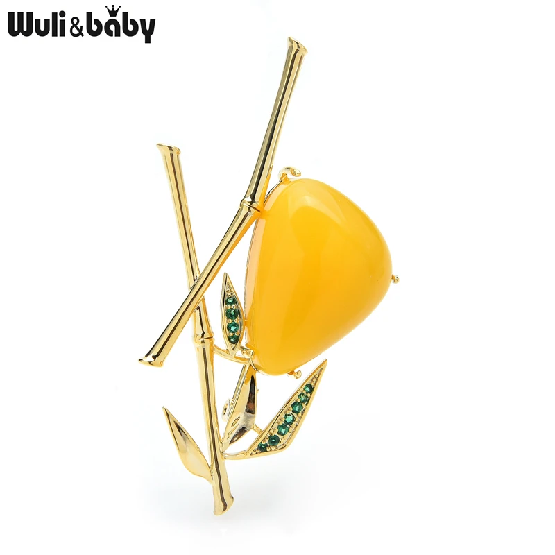 

Wuli & baby, новые бамбуковые Броши для женщин, высокое качество, дизайнерская Свадебная офисная брошь, булавка, подарки