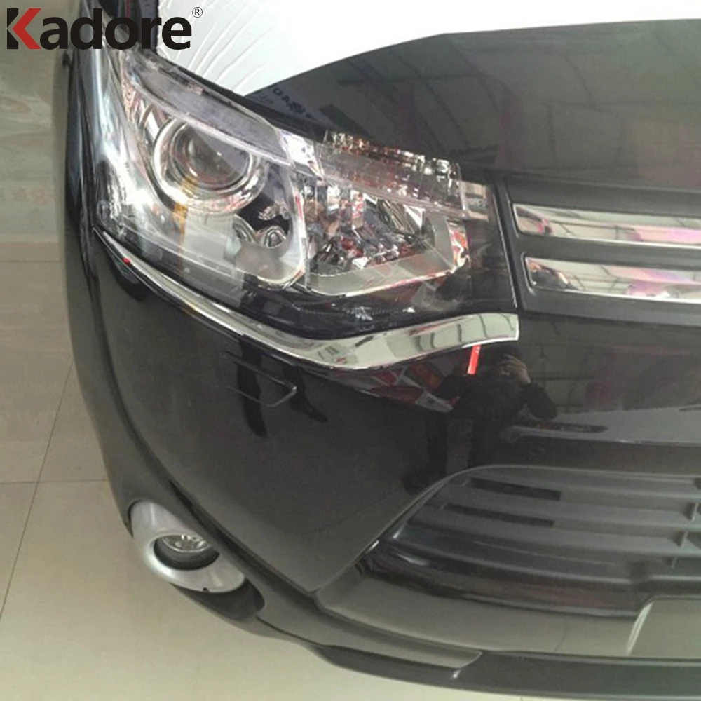 Для Mitsubishi Outlander 2015 2014 2013 Хромированная фара для бровей отделка передние фары