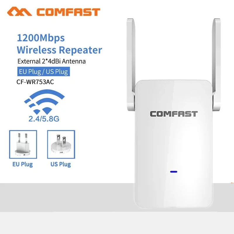 Comfast 1200 Мбит/с усилитель Wi-Fi ретранслятор точка доступа AP сигнал 2 4/Φ беспроводная