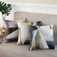european style ink painting design jacquard craft pillow case sofa cushion decorative pillowcase cushion cover for home office