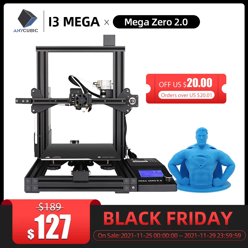 3D-принтер Anycubic Mega Zero 2 0 набор для сборки с большим размером печати сенсорный экран
