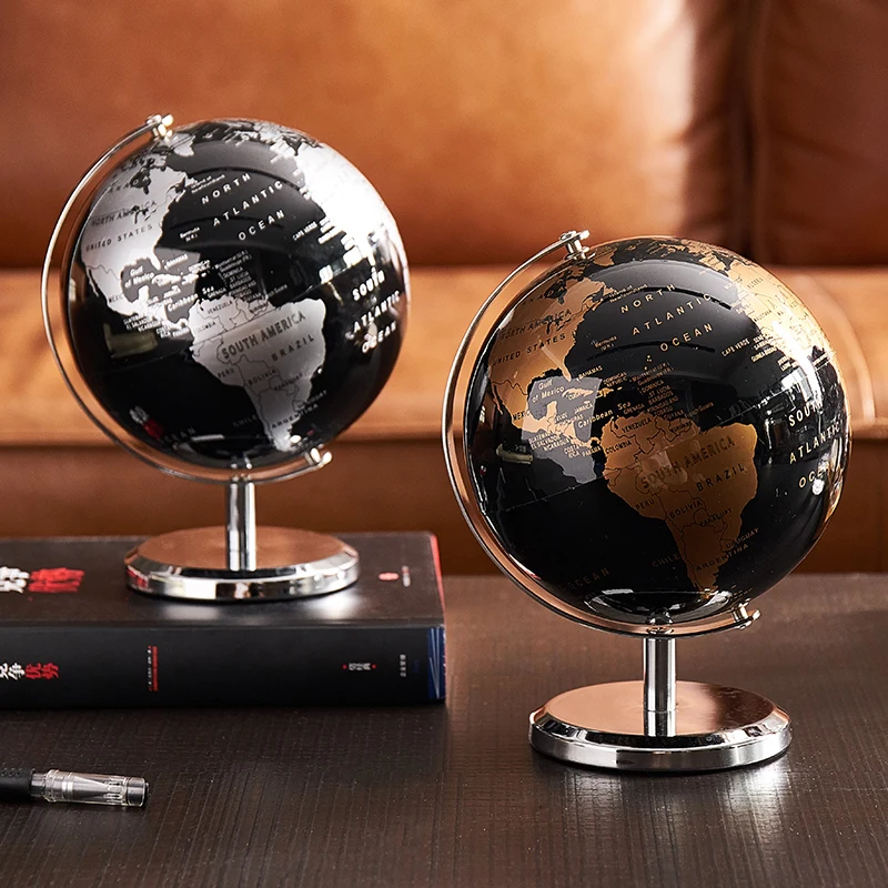 Decoraci&oacute;n Retro Para el hogar, globo del mundo, decoraci&oacute;n de escritorio, mapa del mundo de aprendizaje moderno, globo de estudio para ni&ntilde;os, decoraci&oacute;n de escritorio, geograf&iacute;a, educaci&oacute;n para ni&ntilde;os-0