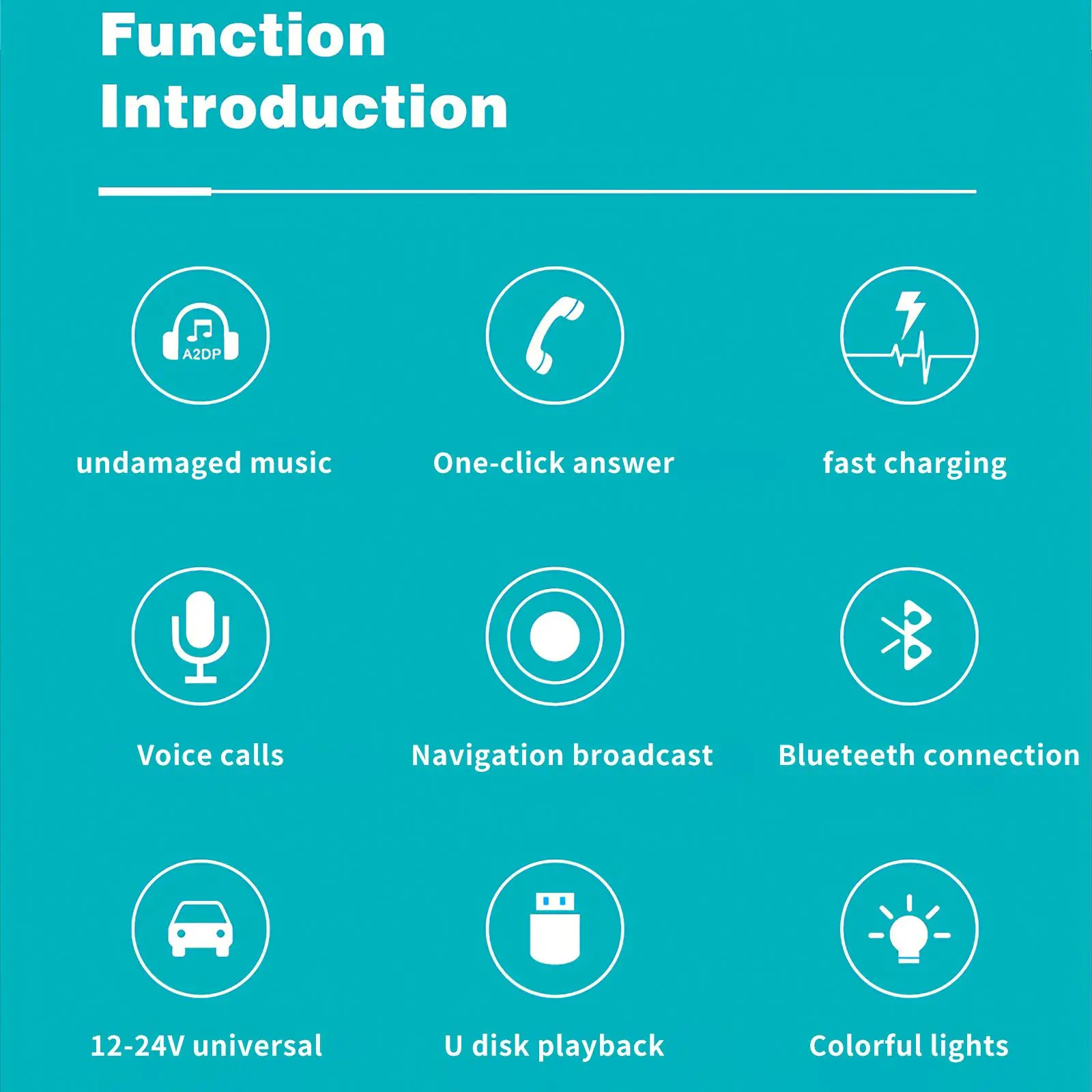 Автомобильный адаптер для быстрой зарядки с 3 портами питания 20 Гц-15 кГц |