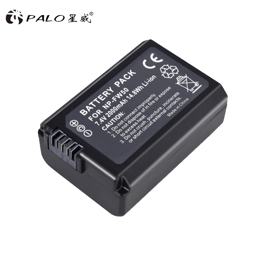 Аккумулятор PALO 2000 мА · ч аккумулятор NPFW50 NP FW50 для Sony Alpha a33 a35 a37 a55 NP-FW50 SLT-A33 a |