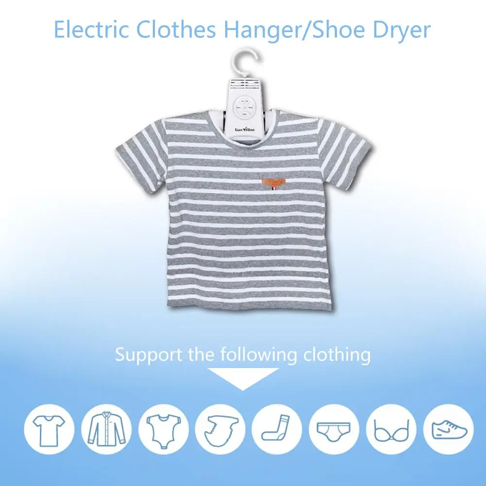

Foldable Timing Smart Hanger Dryer ABS Multi-function Dual-mode Switching Timeable for Clothes Shoes Suit Traveling Fast Drying