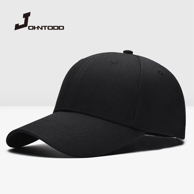 

Men Baseball Caps Summer Unisex Solid Color Plain Curved Sun Visor Hip-Hop Cap Hat Women Adjustable Caps