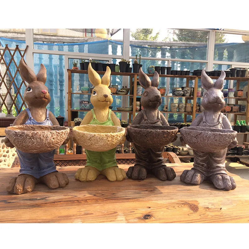 

53.5cm Creative Outdoor Garden Fleshy FlowerPot Decorative Vase Modern Rabbit Flower Vase Home Garden Office Desktop Decor R2853